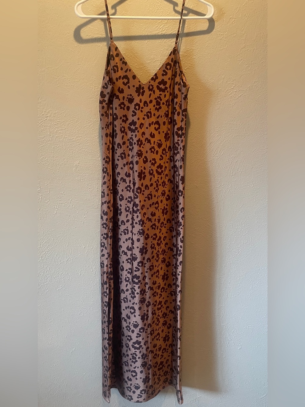 A New Day Casual Leopard Print Dress - Slip Dress V-Neck